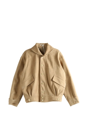 Auralee leather jacket - Neutrals