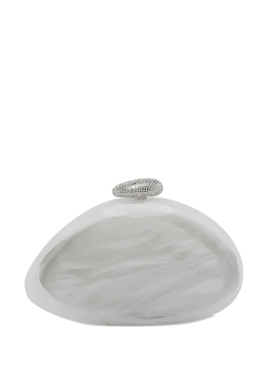 Benedetta Bruzziches Artemisia marble-effect clutch bag - White