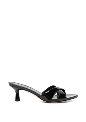Aeyde criss-cross leather sandals - Black