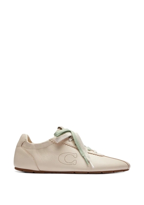 Coach perforated-logo scalloped-edge sneakers - Neutrals