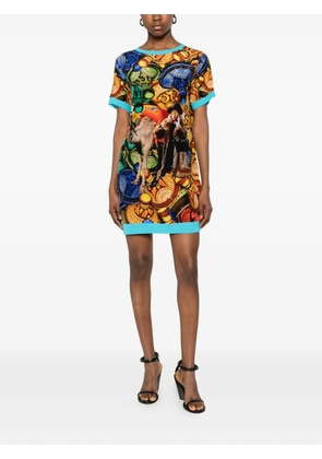 The Artistylist graphic-print short-sleeve mini dress - Orange