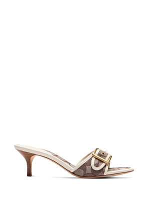 Coach Margot monogram buckle-fastening sandals - Brown