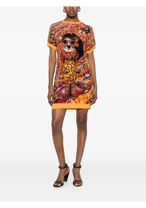The Artistylist graphic-print mini dress - Orange