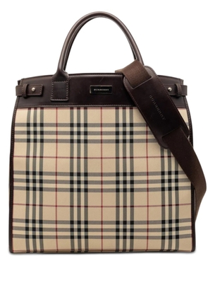 Burberry Pre-Owned 2000-2017 House Check Canvas Convertible Tote satchel - Neutrals