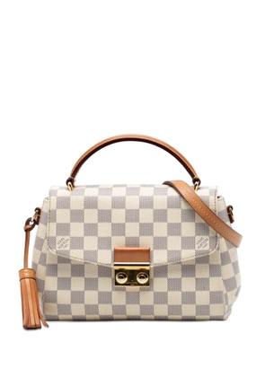 Louis Vuitton Pre-Owned 2018 Damier Azur Croisette satchel - White