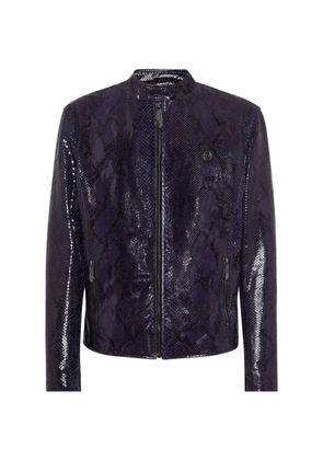 Philipp Plein snakeskin-effect jacket - Purple