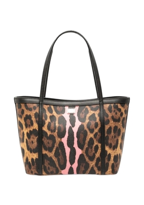 Dolce & Gabbana Pre-Owned 2010-2026 Leopard Print Coated Canvas Miss Escape tote bag - Brown