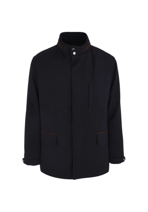 Luciano Barbera Techno high-neck coat - Blue