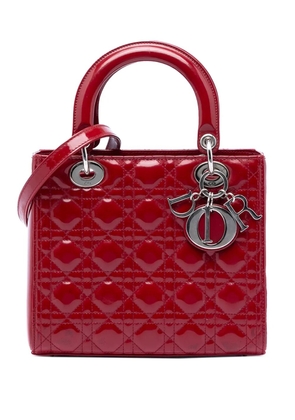 Christian Dior Pre-Owned 2013 Medium Patent Cannage Lady Dior satchel - Red