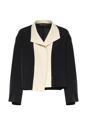 Loro Piana contrast-panel notched-lapel jacket - Black