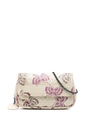 Bottega Veneta Pre-Owned 2012-2026 Small Nappa Intrecciomirage Butterfly Chain crossbody bag - Brown