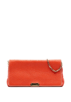Burberry Pre-Owned 2000-2017 Medium Grained Calfskin Mildenhall crossbody bag - Orange