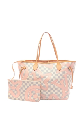 Louis Vuitton Pre-Owned 2017 Damier Azur Tahitienne Neverfull MM tote bag - White