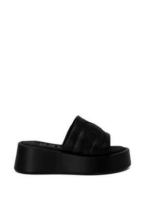 Furla 1927 leather platform sandals - Black