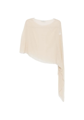 Antonelli Melone asymmetric draped top - Neutrals