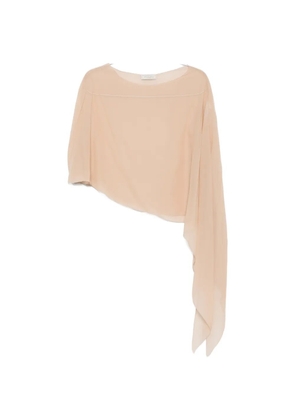 Antonelli Melone asymmetric draped top - Neutrals