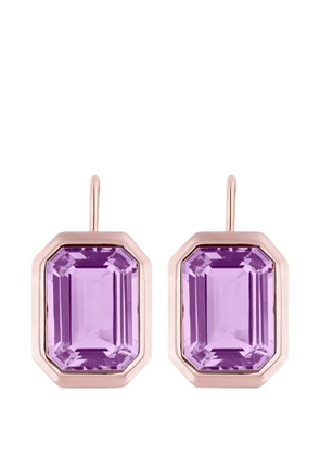 Goshwara Manhattan amethyst emerald-cut earrings - Pink
