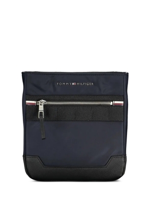Tommy Hilfiger logo-lettering messenger bag - Blue