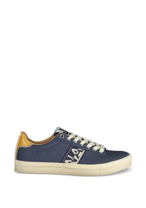 Napapijri logo-print canvas sneakers - Blue