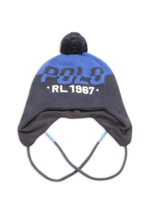 Polo Ralph Lauren pom-pom earflap beanie hat - Grey
