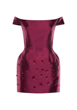 ARAFTU embellished off-the-shoulder dress - Red