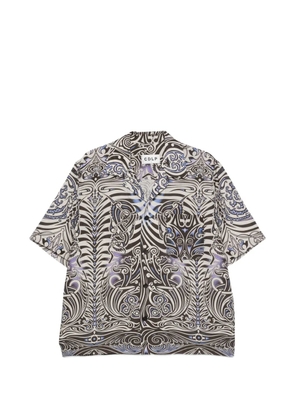 CDLP tribal-pattern camp-collar shirt - Neutrals