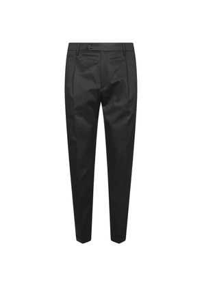 Berwich pleated pressed-crease trousers - Black