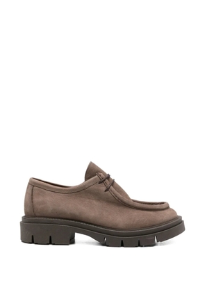 SERGIO MORETTI FIRENZE lace-up ridged-sole loafers - Brown