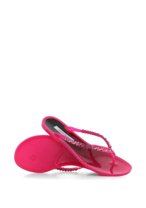 MENGHI crystal-embellished flip-flops - Pink