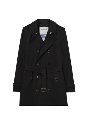 Burberry mid-length paisley lace Foxfield trench coat - Black