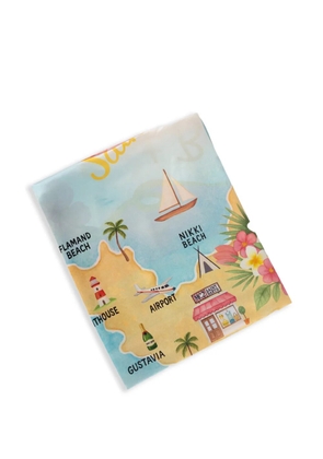 MC2 Saint Barth map-print scarf - Blue