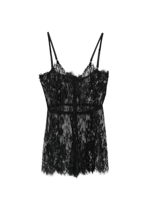 Alchemy x Lia Aram lace button-front playsuit - Black
