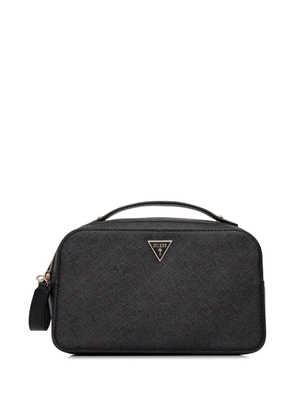 GUESS USA logo-plaque make-up bag - Black