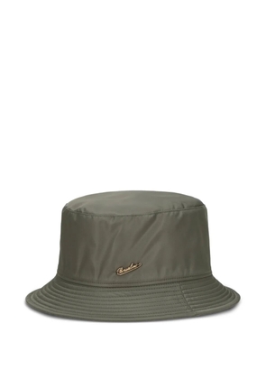 Borsalino logo-plaque bucket hat - Green