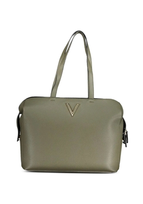MARIO VALENTINO V logo pebbled tote bag - Green