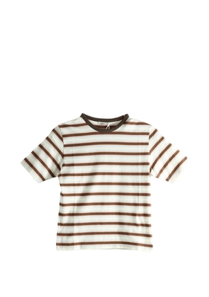 Auralee striped short-sleeve T-shirt - Neutrals