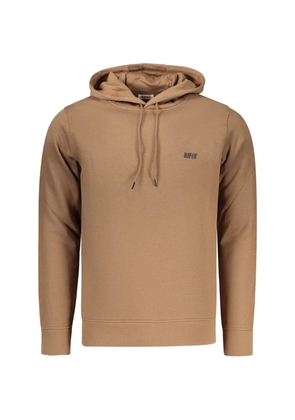 RIFLE logo-print drawstring hoodie - Brown