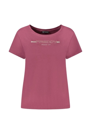 FREDDY rhinestone-embellished logo T-shirt - Pink