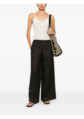 Drykorn Ceiling elasticated-waist wide-leg trousers - Black