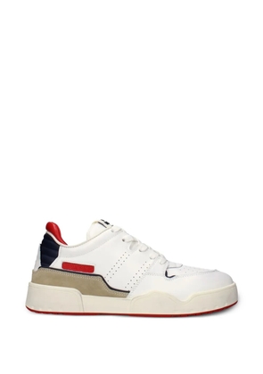 MARANT colour-block leather sneakers - White