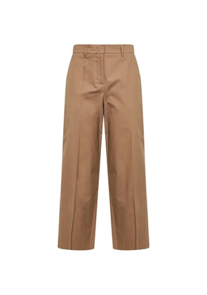 Blanca Vita pressed-crease wide-leg trousers - Brown