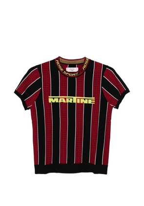 Martine Rose striped logo T-shirt - Black