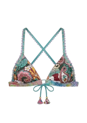 Del Maar Kasli crochet-detail bikini top - Green