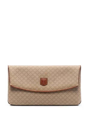 Celine Pre-Owned 2006 Macadam Coated Canvas clutch bag - Neutrals
