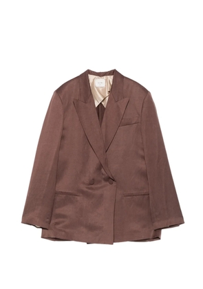 Alysi double-breasted blazer - Brown