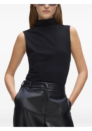 Karl Lagerfeld mock-neck ruched tank top - Black