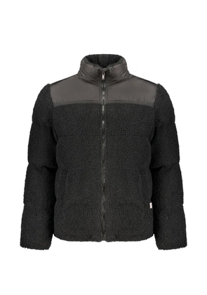 RIFLE panelled faux-shearling jacket - Black