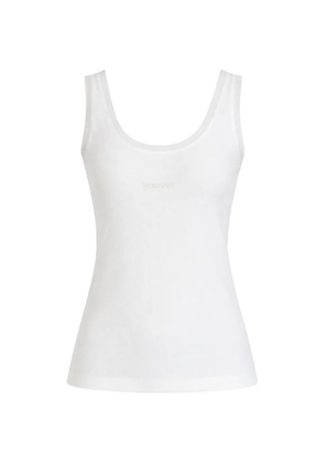 Patrizia Pepe embroidered-logo tank top - White