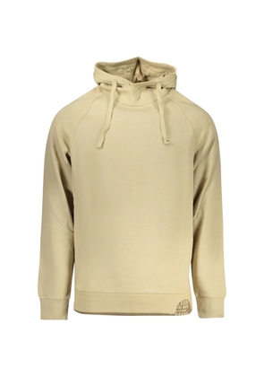 RIFLE logo-print raglan-sleeve hoodie - Neutrals