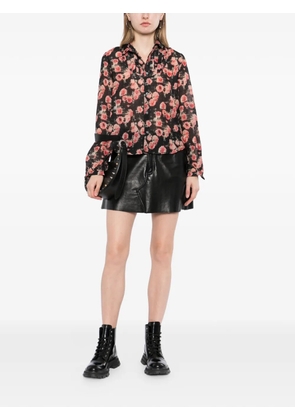 R13 Shrunken pleated blouse - Black